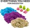 6 lb Play Sand Combo Pack - 2 Lbs. Each of Blue, Purple and Natural Sand with Castle Molds - A Fun No Mess Sensory Activity, Kids Fake Sand Play Set (Amazon Exclusive)